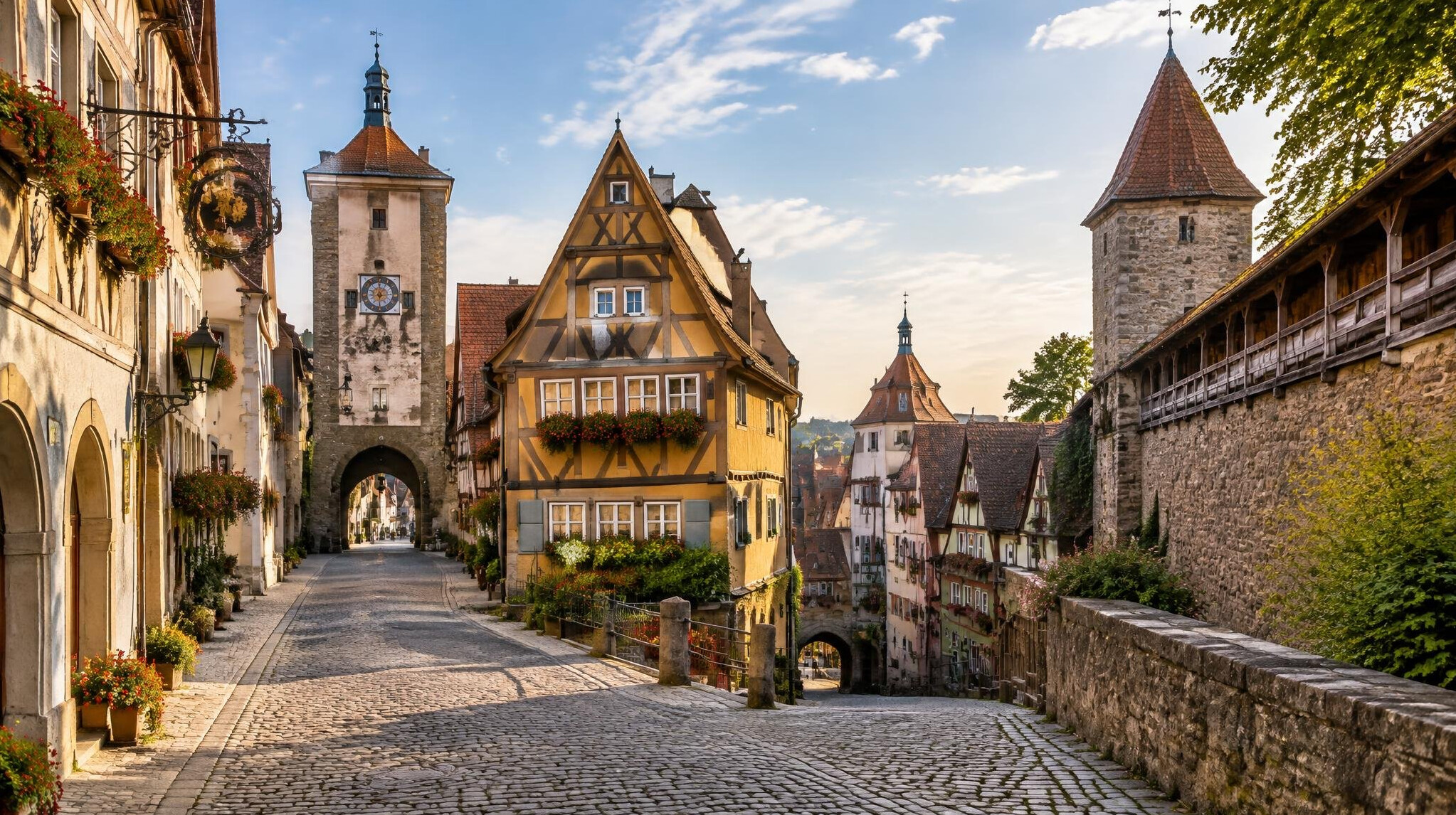 medieval street rothenburg
